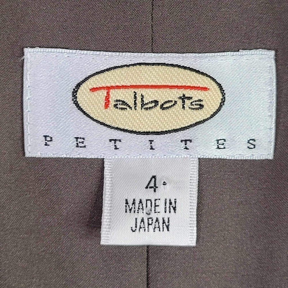 Talbots Womens Blazer Size 4 P Petite Wool Stretch Jacket Gray Button Front - Picture 5 of 9